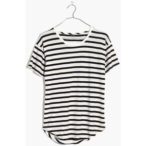 Black and white striped top